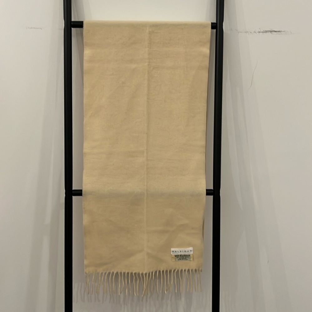 Vintage Raleigh’s Cream Cashmere Scarf Unsexy